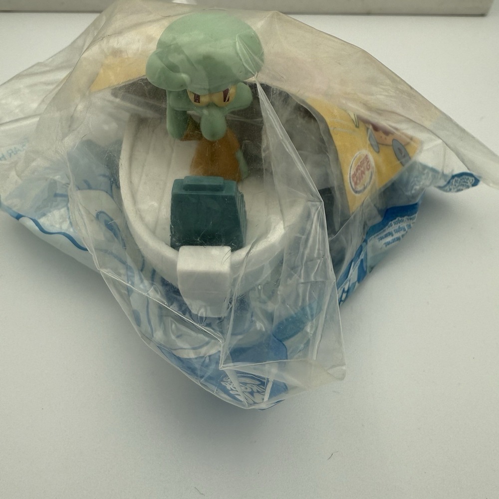 2002 Spongebob Squarepants: Squirter‎ and Whistler Squidward NIP Burger King Toy - Picture 2 of 3
